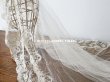 画像5: アンティーク  ウェディングヴェール  約210×194cm アプリカシオン・ブリュッセル (ニードルレース & ボビンレース)　 (5)