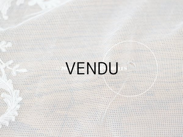 画像16: アンティーク  ウェディングヴェール  約210×194cm アプリカシオン・ブリュッセル (ニードルレース & ボビンレース)　 (16)