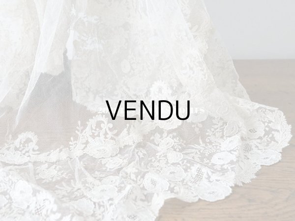 画像3: アンティーク  ウェディングヴェール  約210×194cm アプリカシオン・ブリュッセル (ニードルレース & ボビンレース)　 (3)