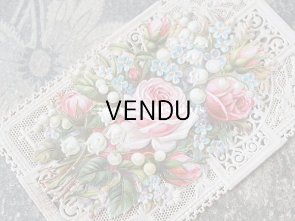 画像5: 19世紀末 アンティーク立体 カニヴェ 薔薇＆鈴蘭＆勿忘草のブーケ (5)