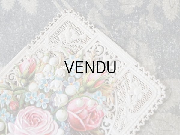 画像3: 19世紀末 アンティーク立体 カニヴェ 薔薇＆鈴蘭＆勿忘草のブーケ (3)