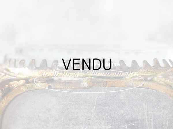 画像14: 19世紀末 アンティーク ジュエリーボックス スモーキーブルーのクッション シルク製 ロカイユ装飾の脚 (14)