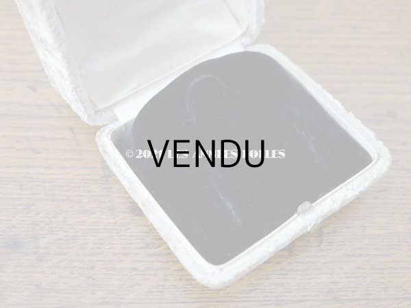 画像5: １９世紀末 アンティーク ジュエリーボックス ブローチ＆ピアス用　ベルベット ＆ シルクサテン   (5)