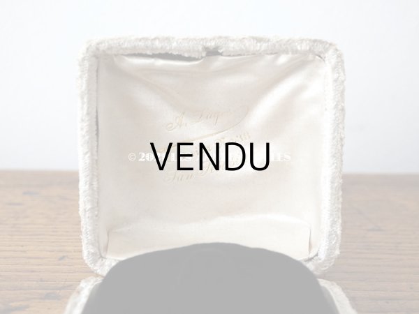 画像3: １９世紀末 アンティーク ジュエリーボックス ブローチ＆ピアス用　ベルベット ＆ シルクサテン   (3)