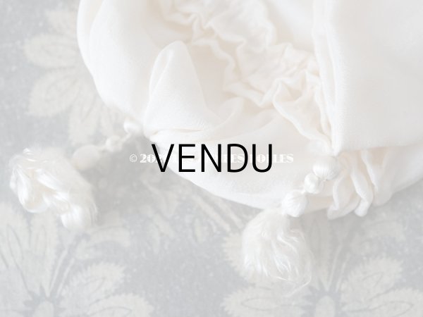 画像3: 1920年代 アンティーク 初聖体のオモニエール シルク製タッセル付き クリーム色 (3)