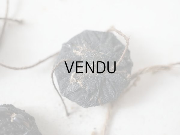 画像7: 19世紀末 アンティーク くるみボタン ビーズ刺繍入り 16mm  25ピース 黒 (28) (7)