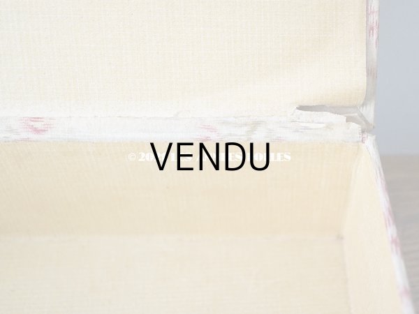 画像10: 【11周年セール対象外】 1900年代 アンティーク 薄紫色のリボン & 薔薇のガーランド  カルトナージュボックス　ハンカチ入れ チェストの引き出し　MOUCHOIR (10)