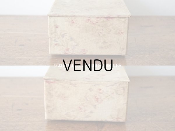 画像8: 【11周年セール対象外】 1900年代 アンティーク 薄紫色のリボン & 薔薇のガーランド  カルトナージュボックス　ハンカチ入れ チェストの引き出し　MOUCHOIR (8)