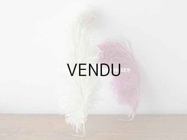 画像8: 【11周年セール対象外】 アンティーク フェザー オフホワイト 羽飾り  (8)