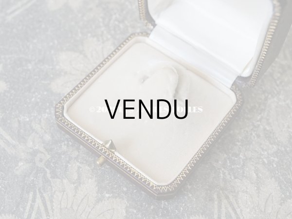 画像8: 【11周年セール対象外】　1900年代 アンティーク 金彩入り ジュエリーボックス ブローチ用 ダークブラウン (8)