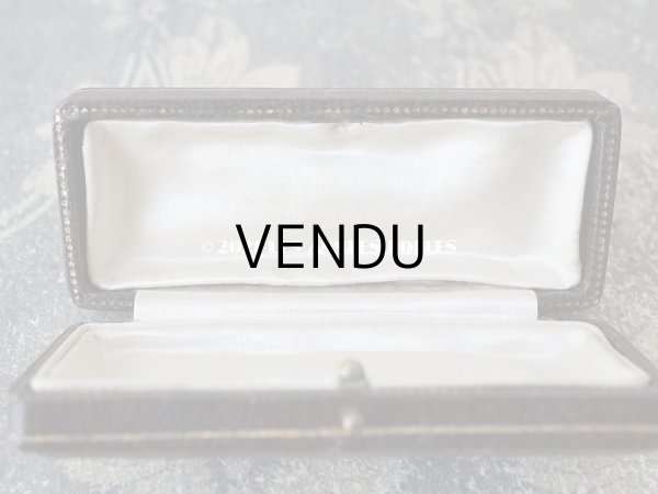 画像8: 【11周年セール対象外】　1900年代 アンティーク 本革製 ジュエリーボックス 金彩入り ダークブラウン (8)