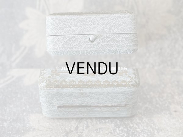 画像3: 【11周年セール対象外】　1900年代 アンティーク 金彩入り ジュエリーボックス ライトグレー (3)