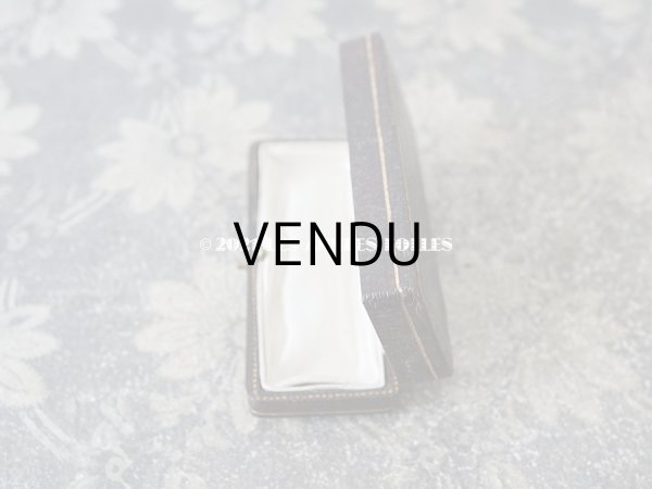 画像6: 【11周年セール対象外】　1900年代 アンティーク 本革製 ジュエリーボックス 金彩入り ダークブラウン (6)
