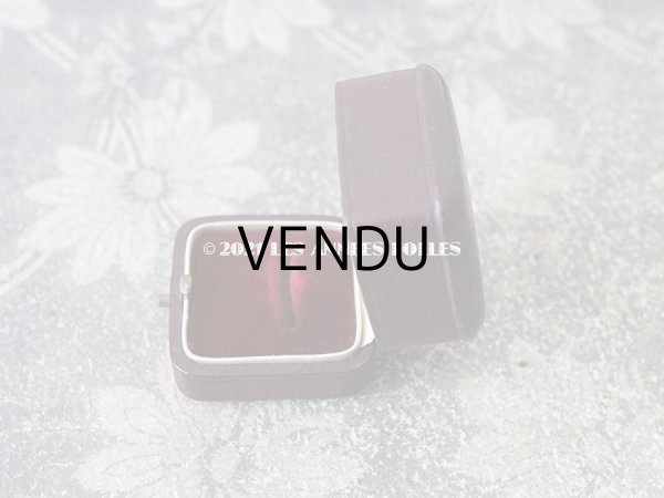 画像7: 【11周年セール対象外】　1900年代 アンティーク 本革製 ジュエリーボックス リングボックス ボルドー (7)