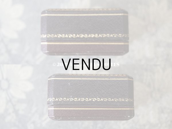 画像6: 【11周年セール対象外】　1900年代 アンティーク 金彩入り ジュエリーボックス ブローチ用 ダークブラウン (6)