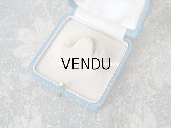 画像6: 【11周年セール対象外】　1900年代 アンティーク 金彩入り ジュエリーボックス ブローチ用 スモーキーブルー (6)