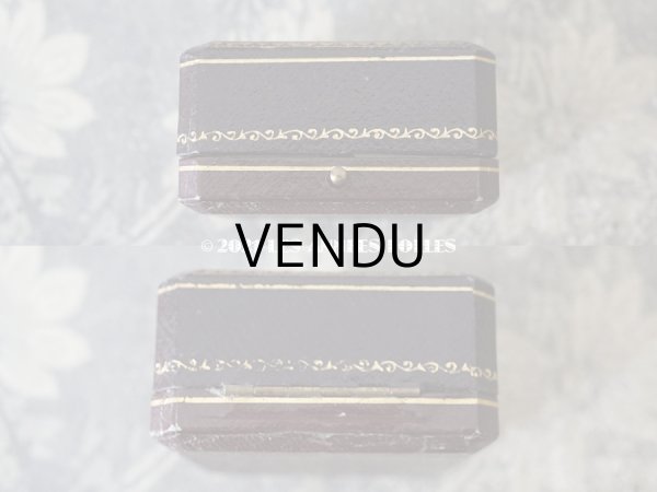 画像5: 【11周年セール対象外】　1900年代 アンティーク 金彩入り ジュエリーボックス ブローチ用 ダークブラウン (5)