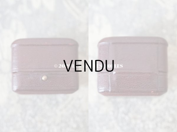 画像5: 【11周年セール対象外】　1900年代 アンティーク 本革製 ジュエリーボックス リングボックス ボルドー (5)