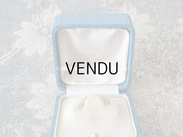 画像7: 【11周年セール対象外】　1900年代 アンティーク 金彩入り ジュエリーボックス ブローチ用 スモーキーブルー (7)