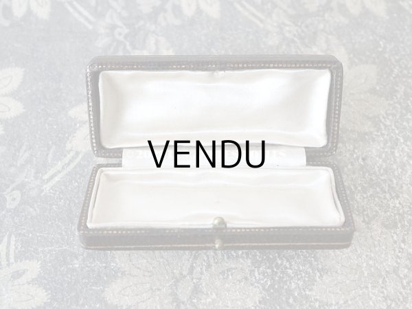 画像5: 【11周年セール対象外】　1900年代 アンティーク 本革製 ジュエリーボックス 金彩入り ダークブラウン (5)