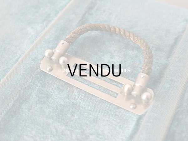 画像14: 【11周年セール対象外】 19世紀末 アンティーク ブルーのベルベットの裁縫箱  (14)