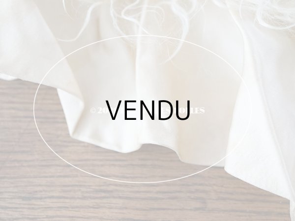 画像11: 【11周年セール対象外】 アンティーク  ベビー用 ベッドカバー オフホワイトのファー & ピンクベージュ  73.5×59.5cm (11)