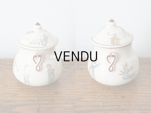 画像6: 【11周年セール対象外】 アンティーク 子供用玩具 おままごとセット 小さなシュガーポット ENFANTS RICHARD - SARREGUEMINES - (6)