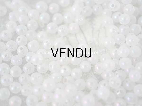 画像4: アンティーク 吹きガラス製 ビーズ オーロラ加工 極小 3.5mm スフレビーズ 30g (4)