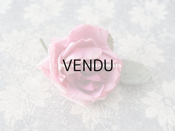 画像5: 【11周年セール対象外】 アンティーク ピンクの薔薇の布花 コサージュ クオーター・ロゼット咲き (5)