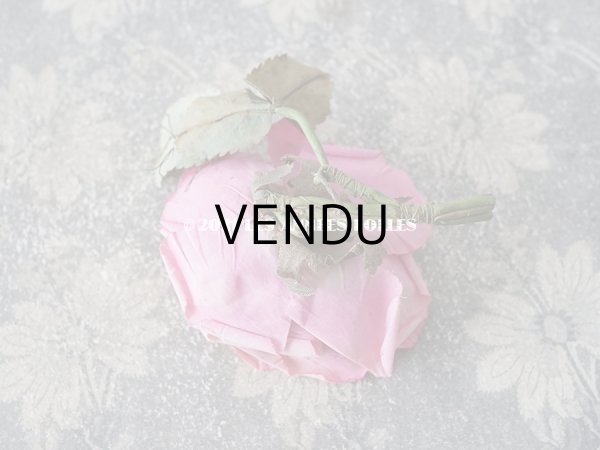 画像8: 【11周年セール対象外】 アンティーク ピンクの薔薇の布花 コサージュ クオーター・ロゼット咲き (8)