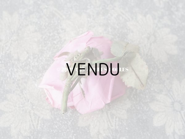 画像7: 【11周年セール対象外】 アンティーク ピンクの薔薇の布花 コサージュ クオーター・ロゼット咲き (7)
