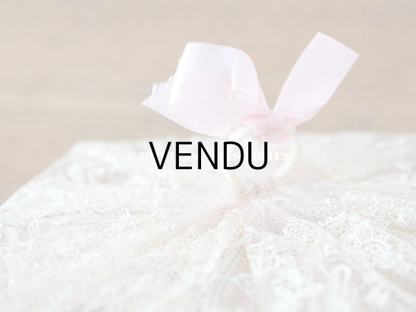 画像10: 【11周年セール対象外】 アンティーク ピンクの薔薇の布花付 ウェディングのドラジェ用パニエ マリアージュ (10)