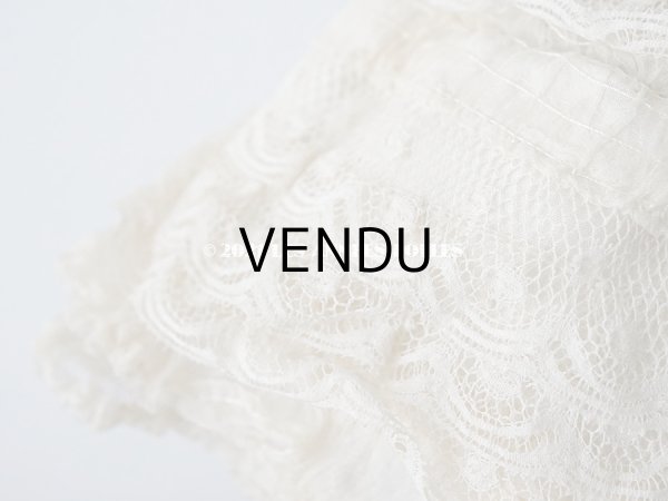 画像10: 【11周年セール対象外】 アンティーク ドール用 シルクオーガンジーのリボン付 フリル＆レースのボネ (10)