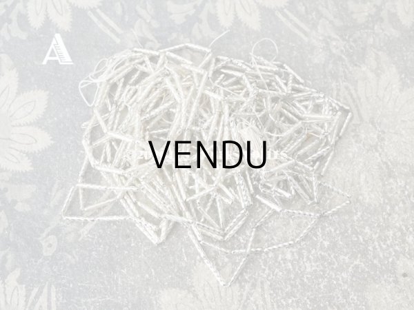 画像3: 【11周年セール対象外】 アンティーク スフレビーズ  ひねり 竹ビーズ シルバー 2×12mm  吹きガラス製 ビーズ (3)