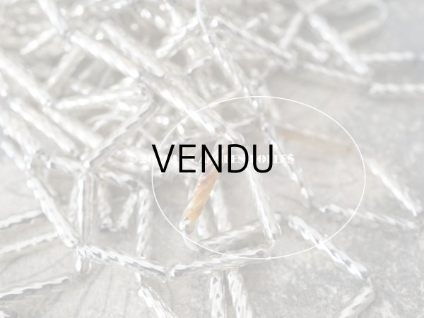 画像4: 【11周年セール対象外】 アンティーク スフレビーズ  ひねり 竹ビーズ シルバー 2×12mm  吹きガラス製 ビーズ (4)