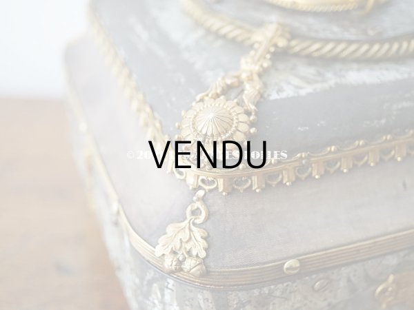 画像20: 【11周年セール対象外】 19世紀 アンティーク ナポレオン3世時代 お菓子箱 ハンドル付き チョコレートボックス 木箱  (20)