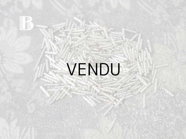 画像5: 【11周年セール対象外】 アンティーク スフレビーズ  ひねり 竹ビーズ シルバー 2×12mm  吹きガラス製 ビーズ (5)