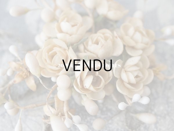 画像7: 【11周年セール対象外】 アンティーク 薔薇のワックスフラワーのブーケ ブートニア (7)