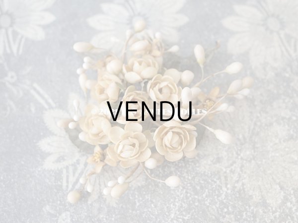 画像3: 【11周年セール対象外】 アンティーク 薔薇のワックスフラワーのブーケ ブートニア (3)