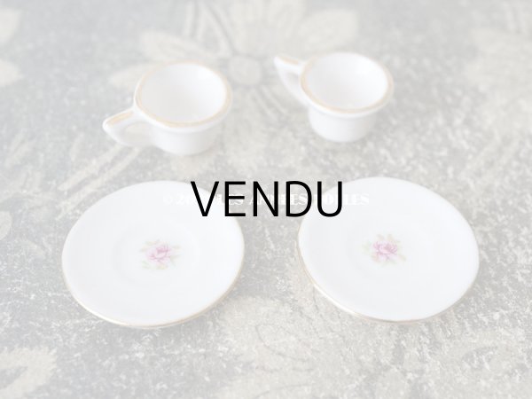 画像8: アンティーク ドール用 薔薇のティーセット  (8)