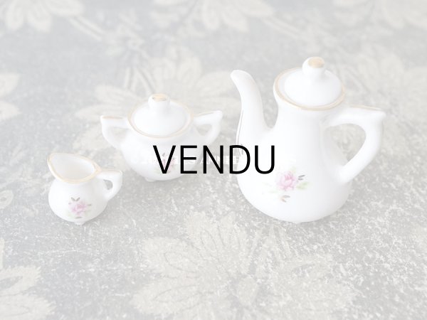画像5: アンティーク ドール用 薔薇のティーセット  (5)