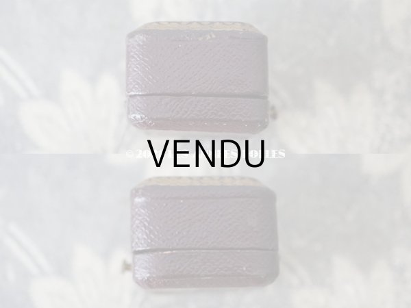 画像8: 19世紀末 アンティーク 本革製 ジュエリーボックス  金彩入り ピアス用 (8)