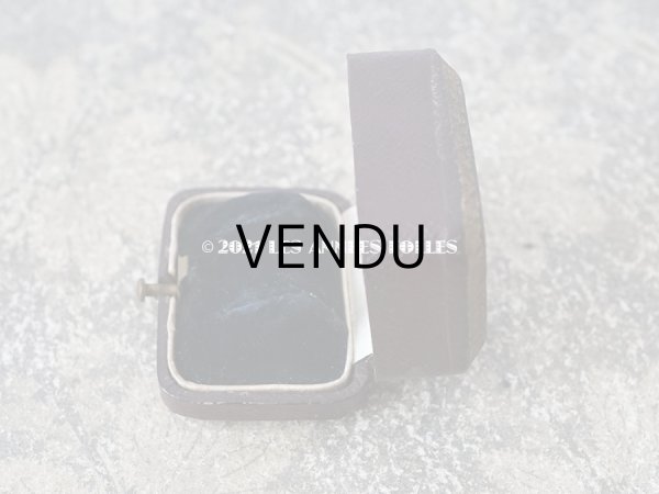 画像3: 19世紀末 アンティーク 本革製 ジュエリーボックス  金彩入り ピアス用 (3)