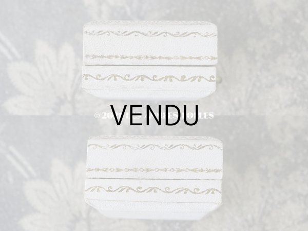 画像8: 1900年代 アンティーク  ジュエリーボックス  金彩入り オフホワイト (8)