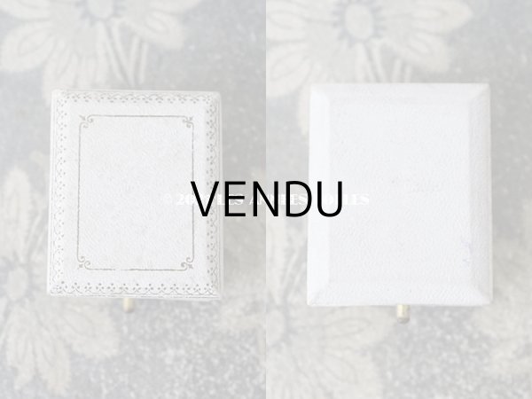 画像6: 1900年代 アンティーク  ジュエリーボックス  金彩入り オフホワイト (6)