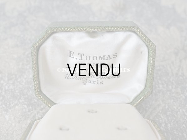 画像5: 1900年代 アンティーク  ジュエリーボックス  金彩入り ボタン用 グリーン (5)