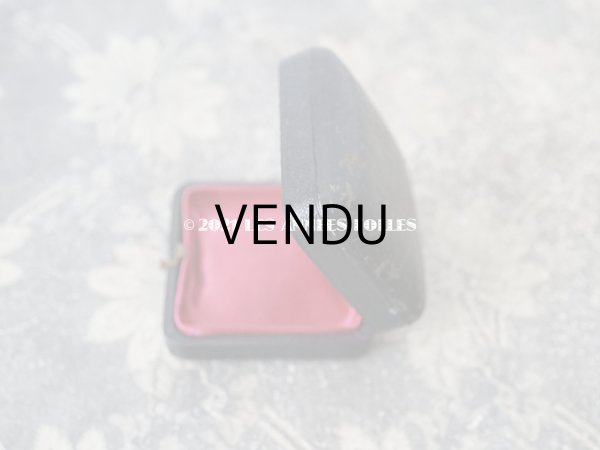 画像4: 19世紀末 アンティーク 本革製 ジュエリーボックス ブラック (4)