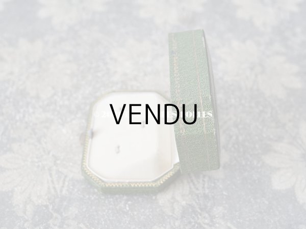 画像3: 1900年代 アンティーク  ジュエリーボックス  金彩入り ボタン用 グリーン (3)
