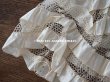 画像8: 1900年代 アンティーク  50cm幅  ドレスの裾 ドットのチュール＆シルクサテンリボン  約424cm   (8)