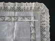 画像4: 未使用 19世紀 アンティーク  結婚式のハンカチ 王冠紋章 & プリーツ入り　手編みのヴァランシエンヌレース (4)